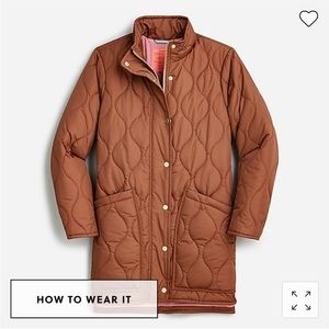 J. Crew signature puffer cocoon coat